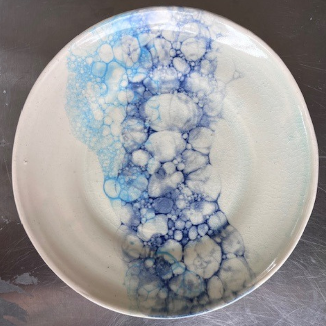 Nature Inspired Aqua Bubble Plate