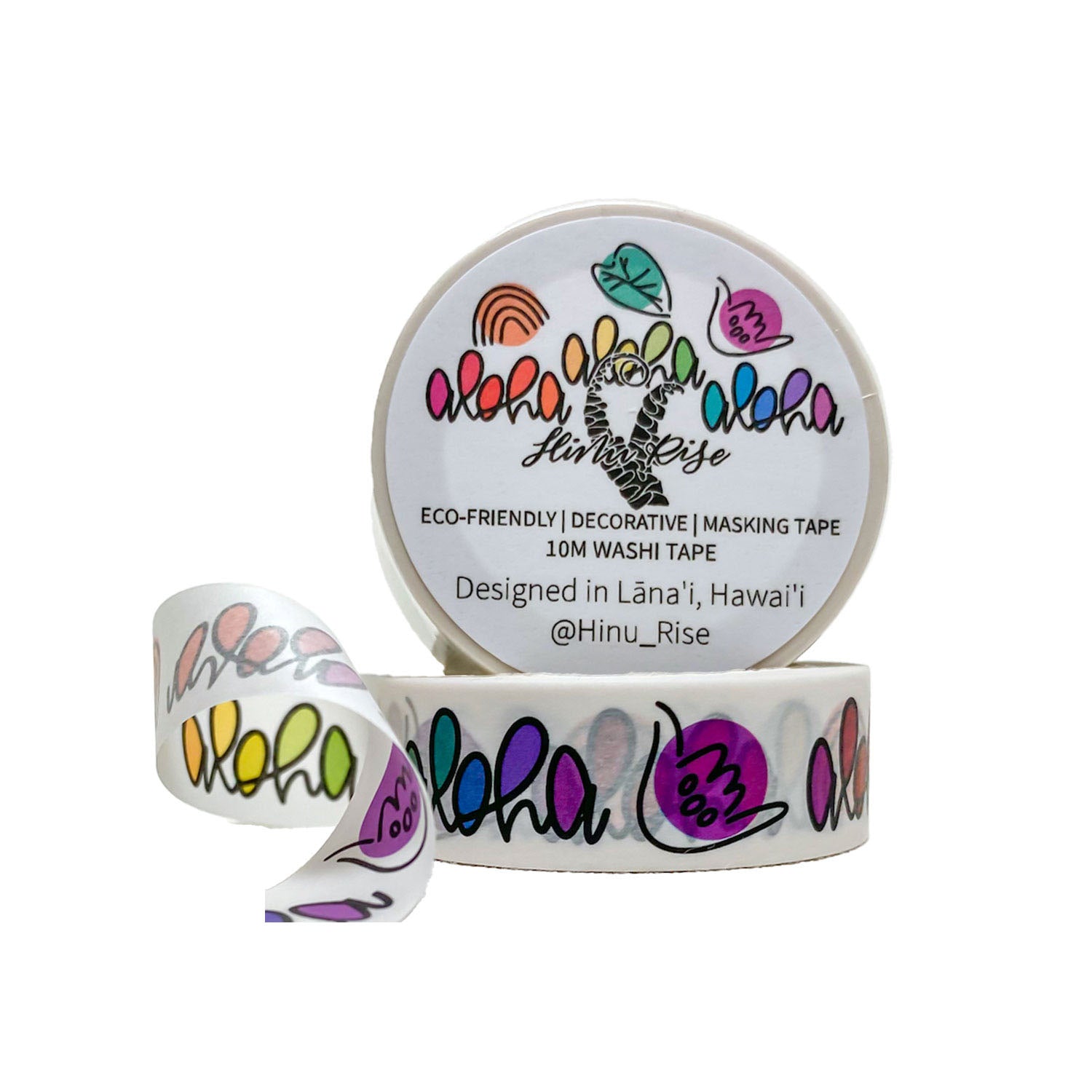 15mm x 10m Washi Tape - Aloha Rainbow