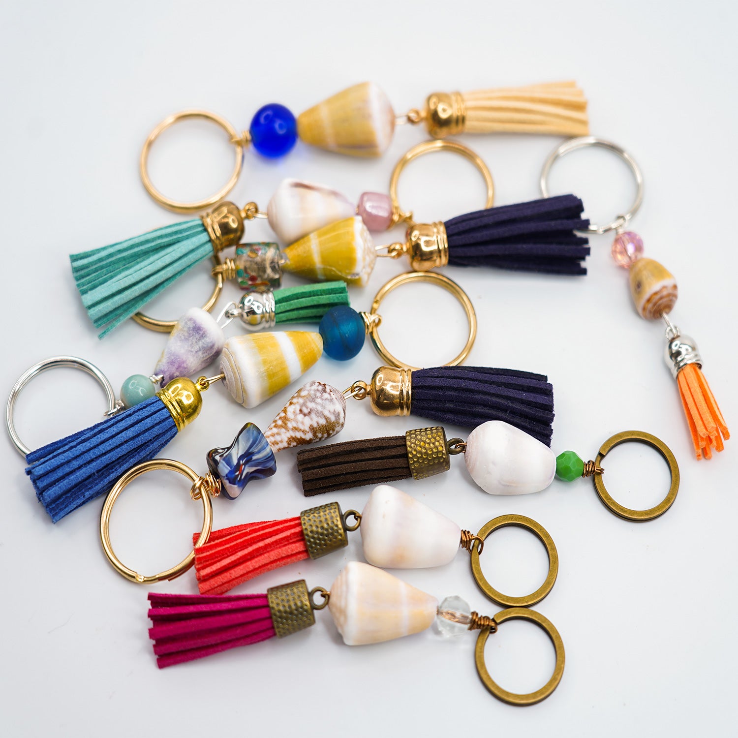 Handmade Hawaiian Cone Shell Large Keychain
