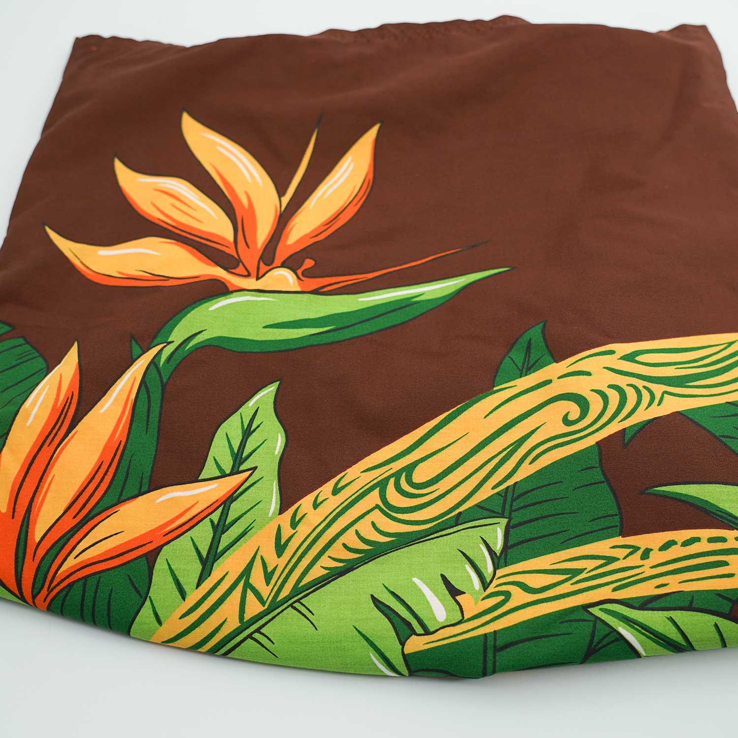 Hawaiian Handstitched Palaka Patchwork Lined Tote - Bird of Paradise