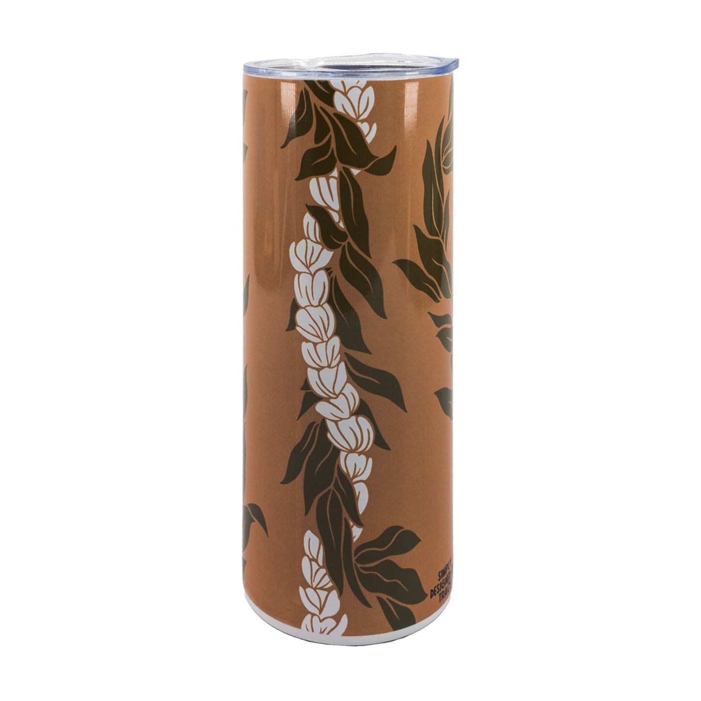 20oz Handmade Skinny Stainless Steel Tumbler - Pikake & Maile