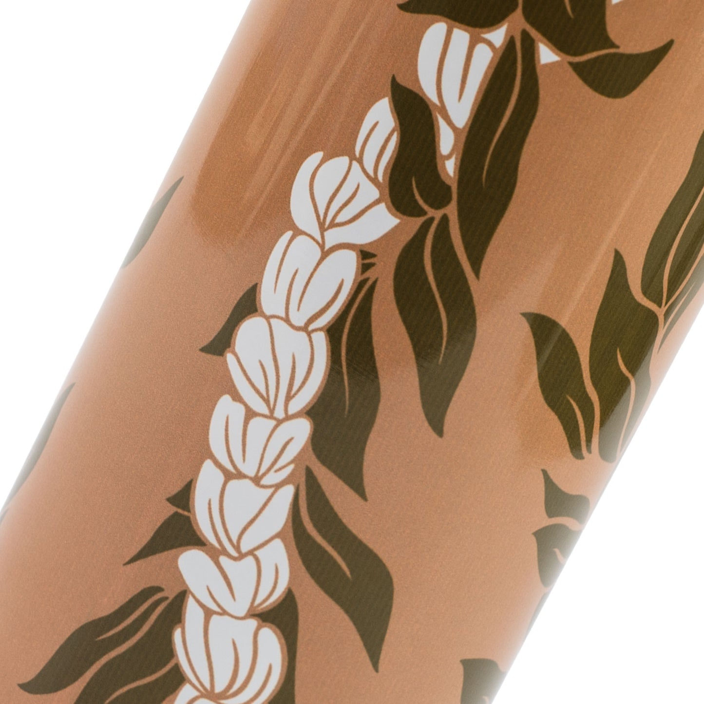20oz Handmade Skinny Stainless Steel Tumbler - Pikake & Maile