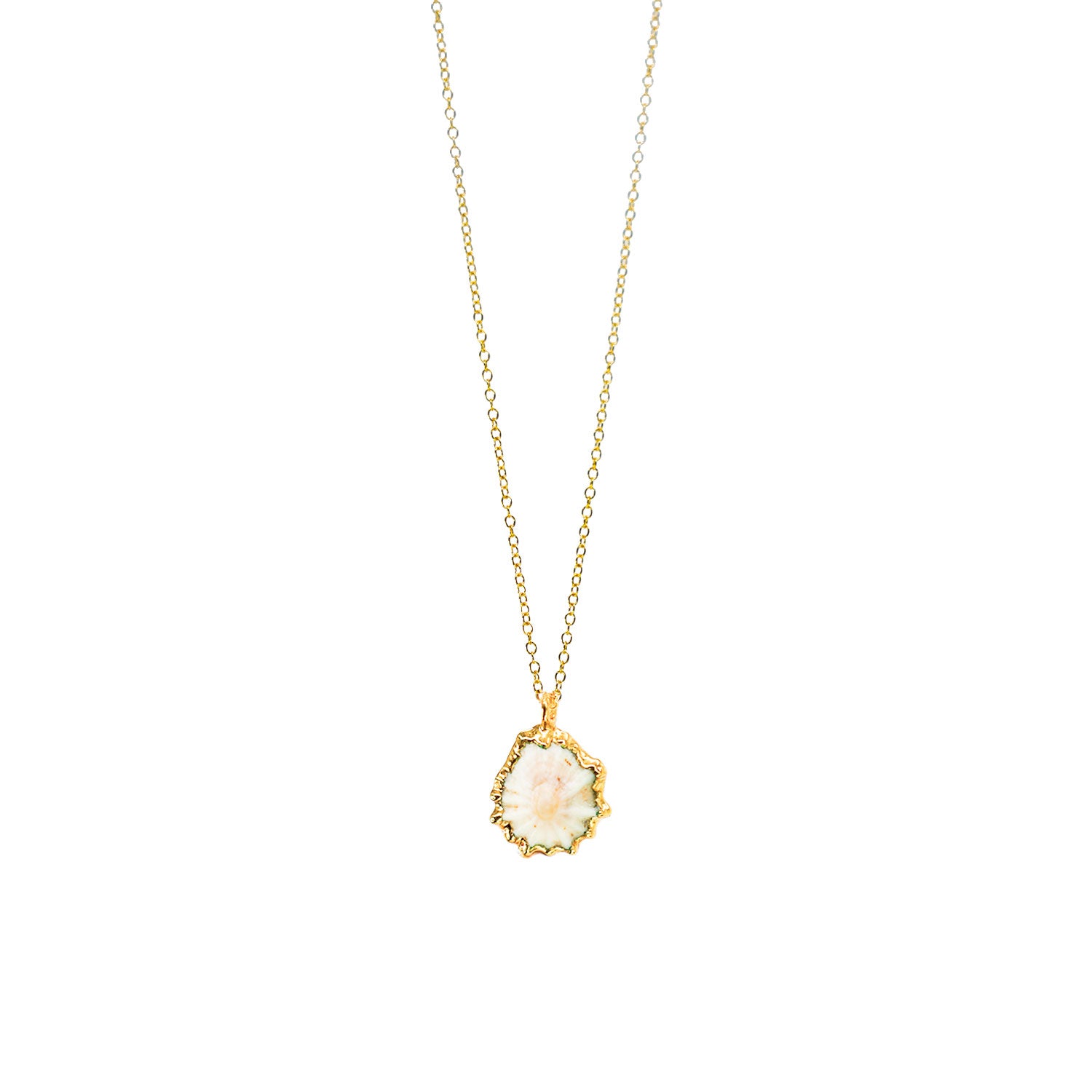 24k Gold-Dipped White ʻOpihi 18" Necklace