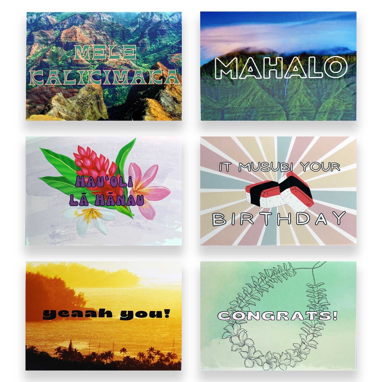 MAHALO Premium Glossy Greeting Card