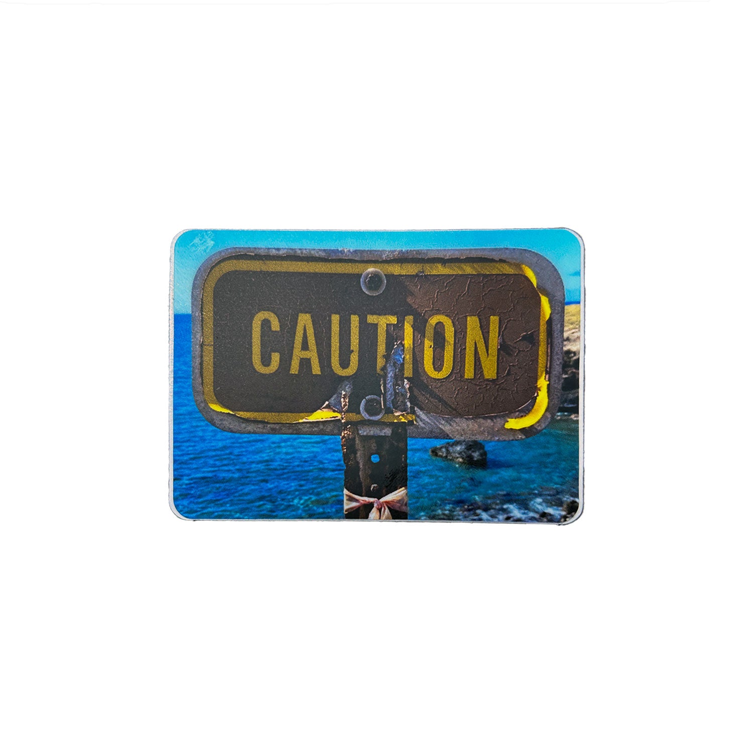 3” Vinyl Pepili CAUTION Sign Matte Vinyl Sticker