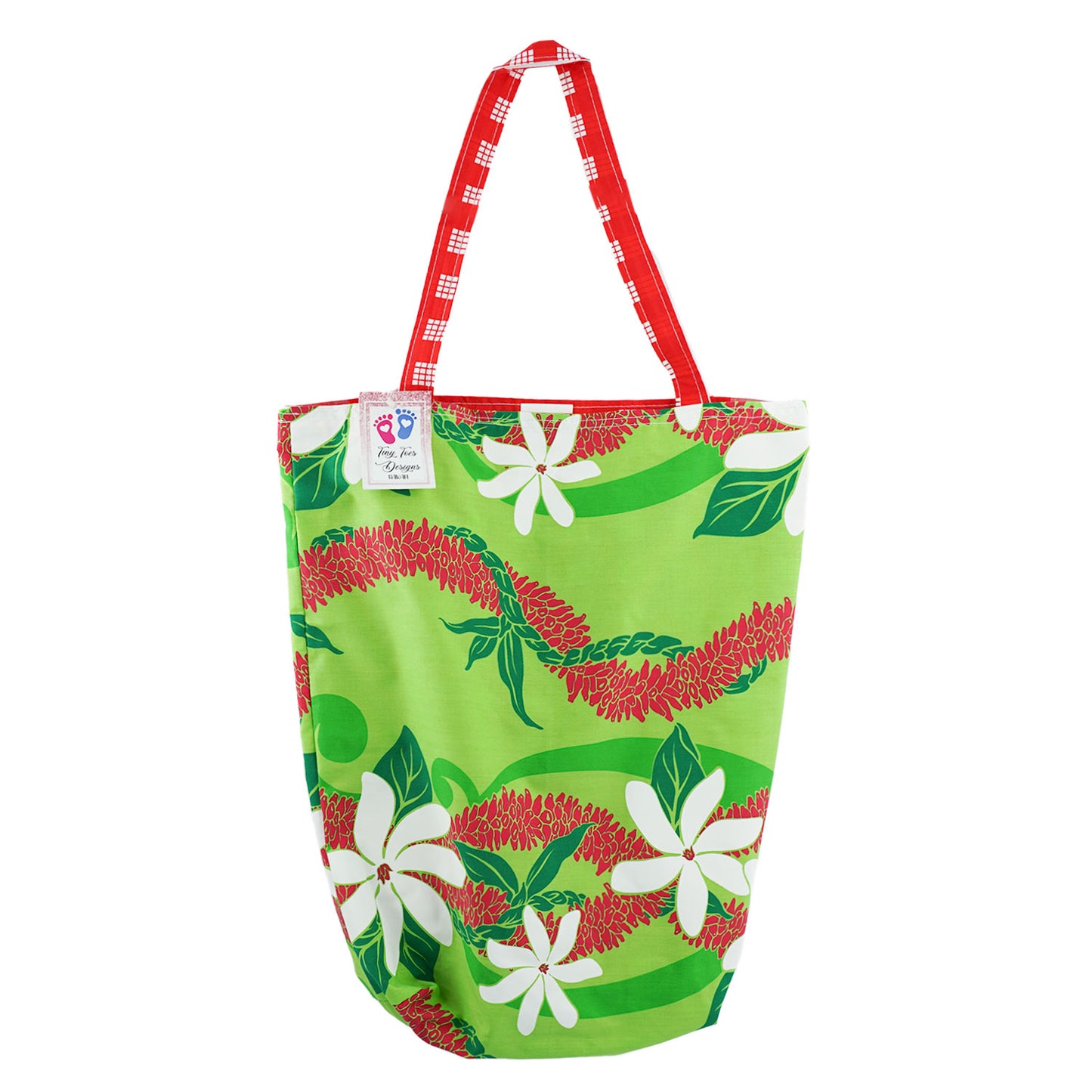 Hawaiian Handstitched Palaka Patchwork Lined Tote - Tiare & Cigar