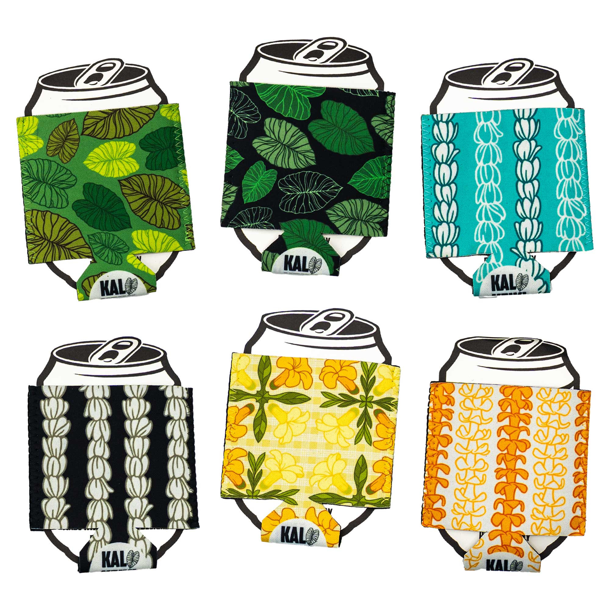 Standard 12oz Can Coozie - Green Kalo