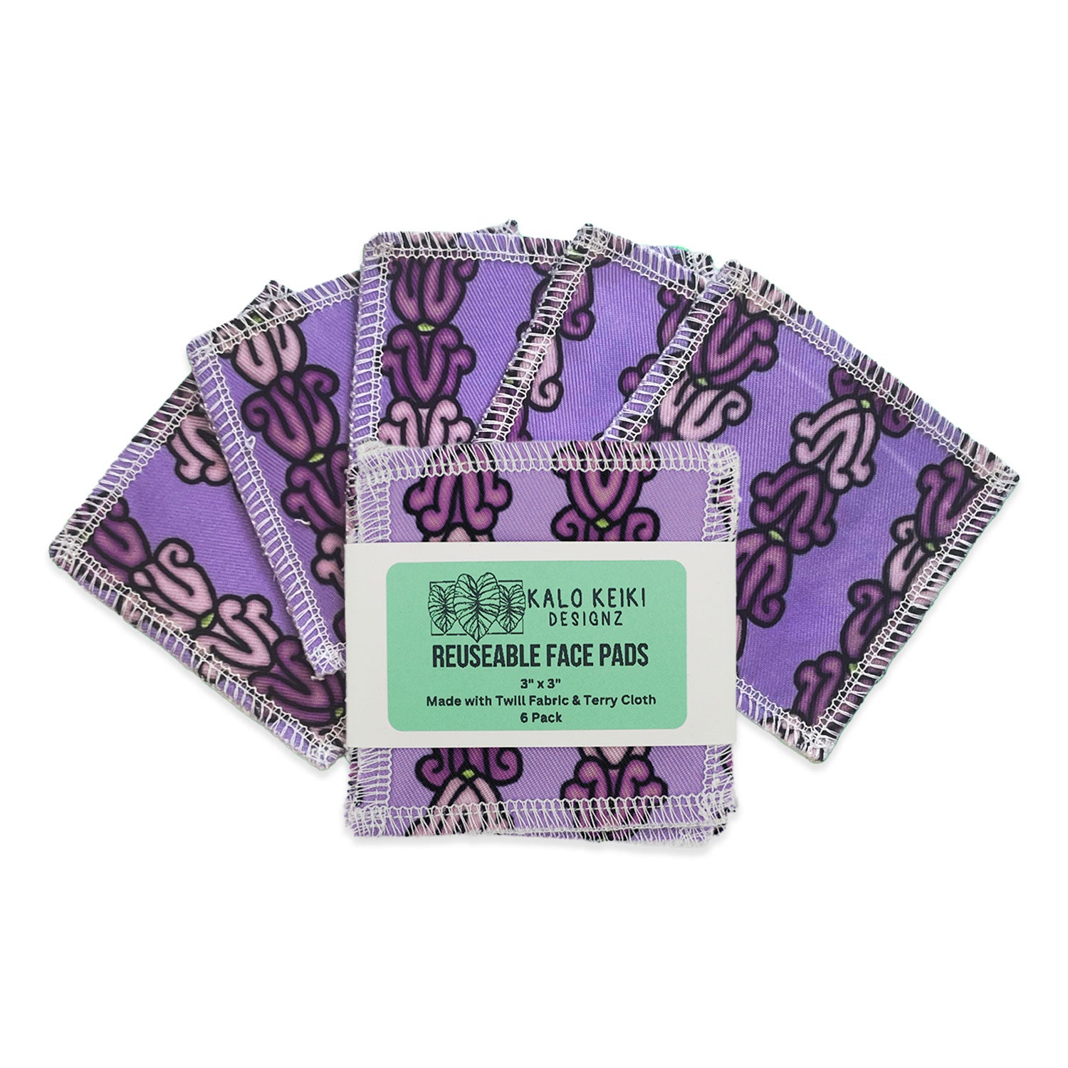 Reusable Sustainable 3" Cloth Face Pads - Crown Flower