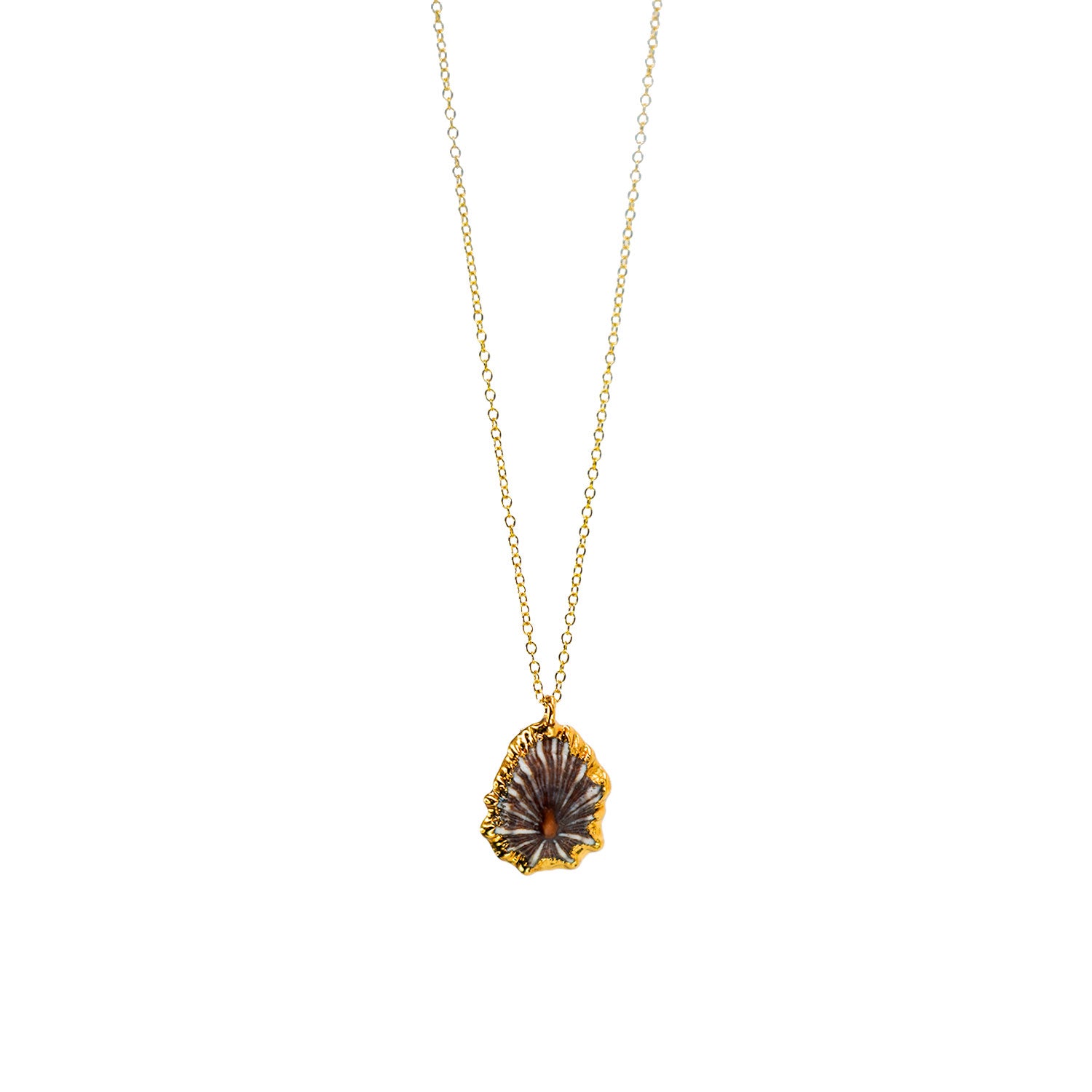 24k Gold-Dipped Brown ʻOpihi 18" Necklace