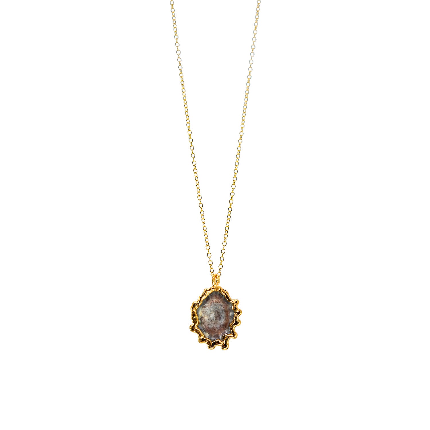 24k Gold-Dipped Brown ʻOpihi 18" Necklace