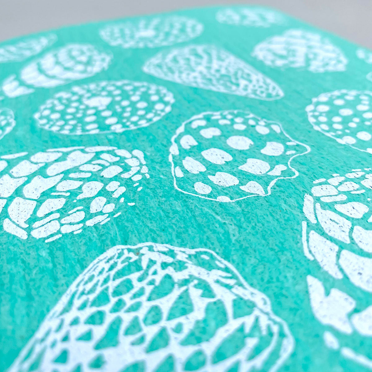 Swedish Eco-Friendly Dishcloth - Teal Ocean Shells