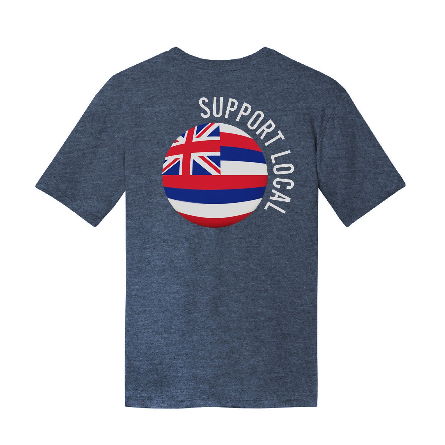 Support Local Combed Cotton T-Shirt - Heathered Blue