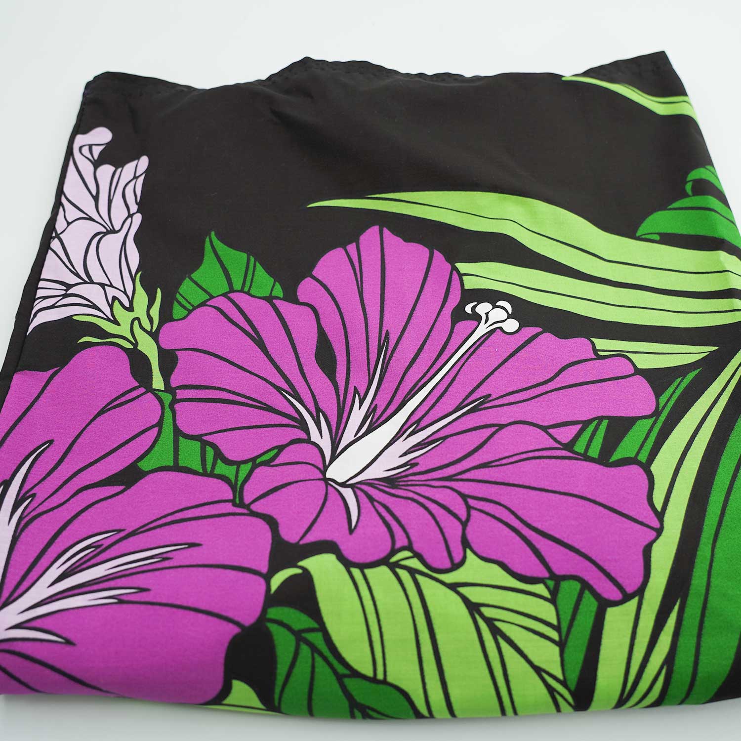 Hawaiian Handstitched Palaka Patchwork Lined Tote - Hibiscus
