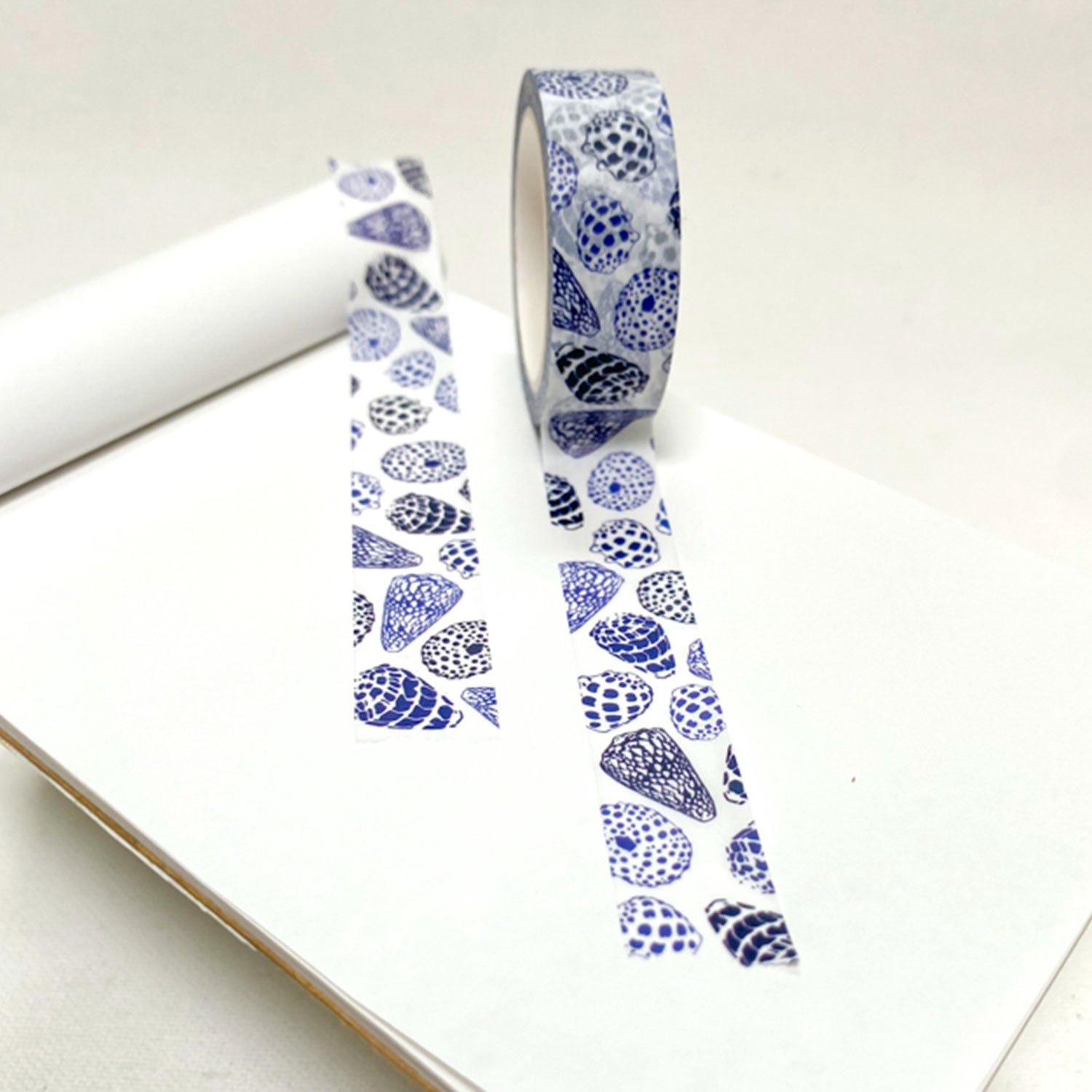 15mm x 10m Washi Tape - Indigo Seashells