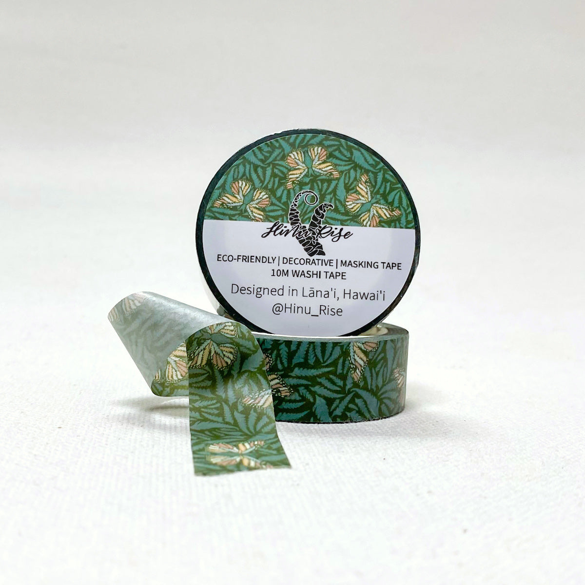 15mm x 10m Washi Tape - Palapalai Fern and Pulelehua Butterfly