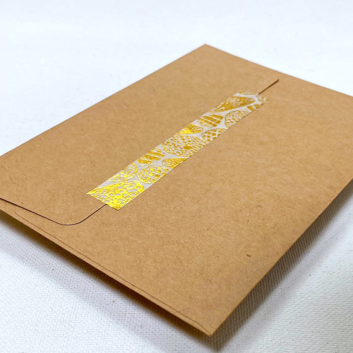 15mm x 10m Washi Tape - Foil Gold Mulberry Drupe Shell
