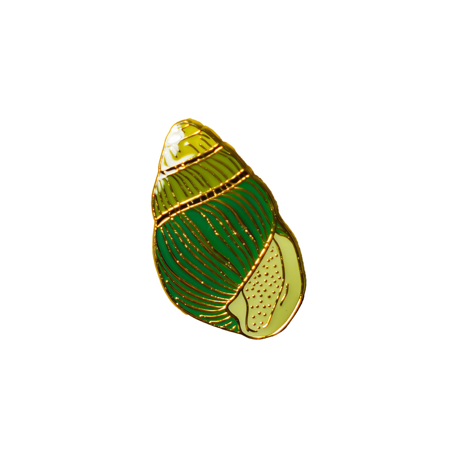 Hawaiian Land Snail Kāhuli Shell Gold Enamel Pin