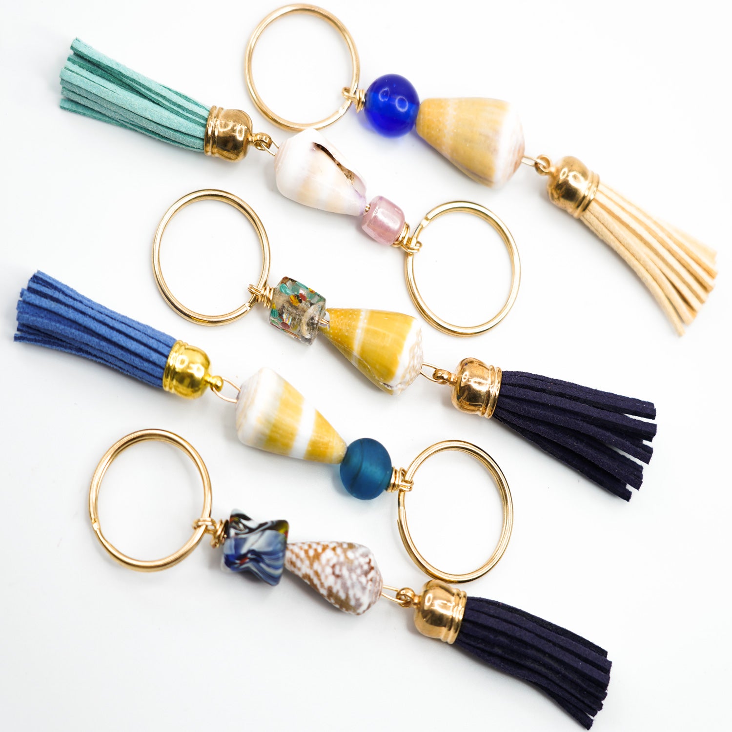 Handmade Hawaiian Cone Shell Large Keychain