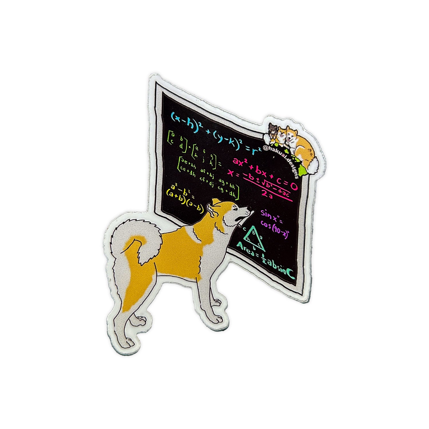 Mathematics Akita Die-Cut Vinyl Sticker