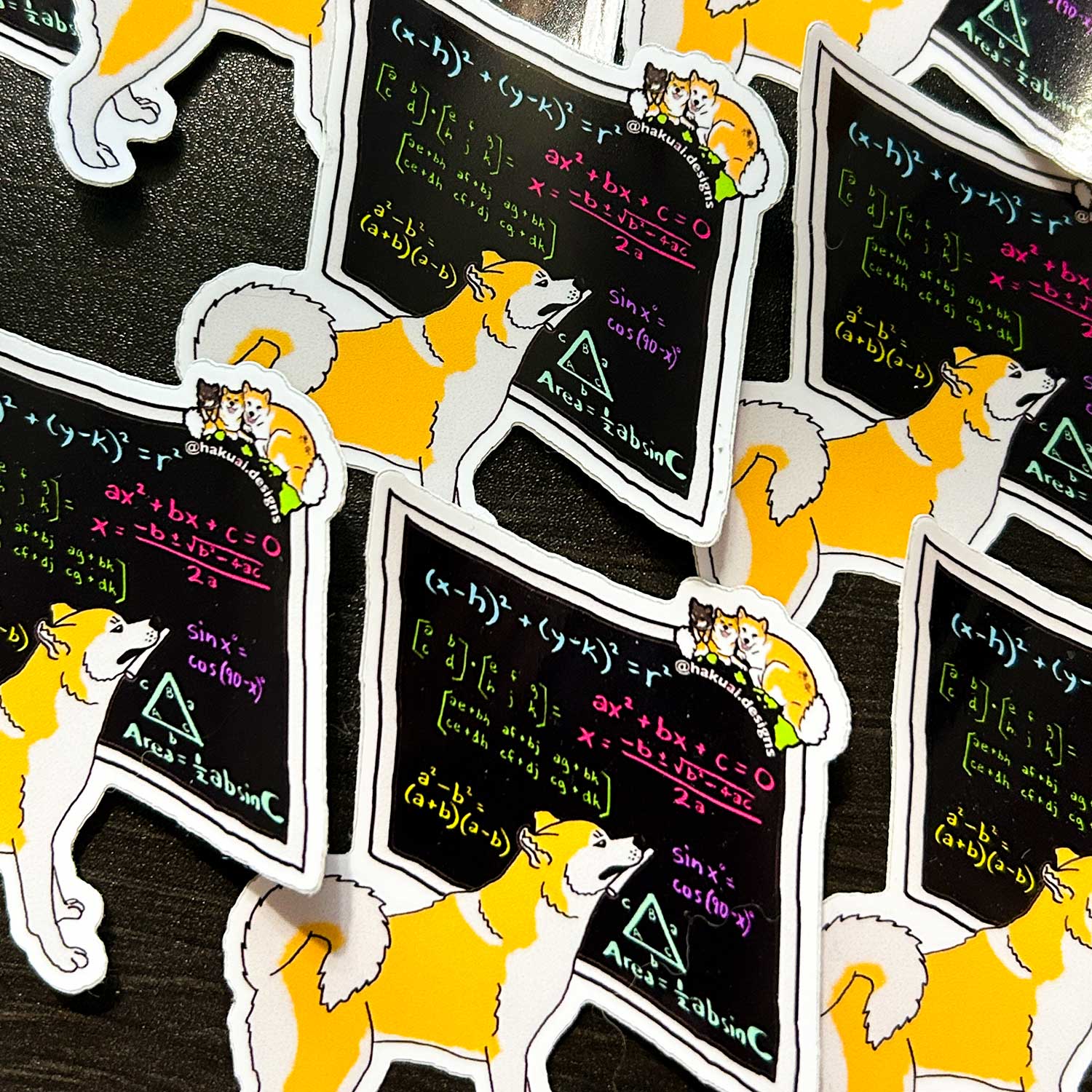 Mathematics Akita Die-Cut Vinyl Sticker