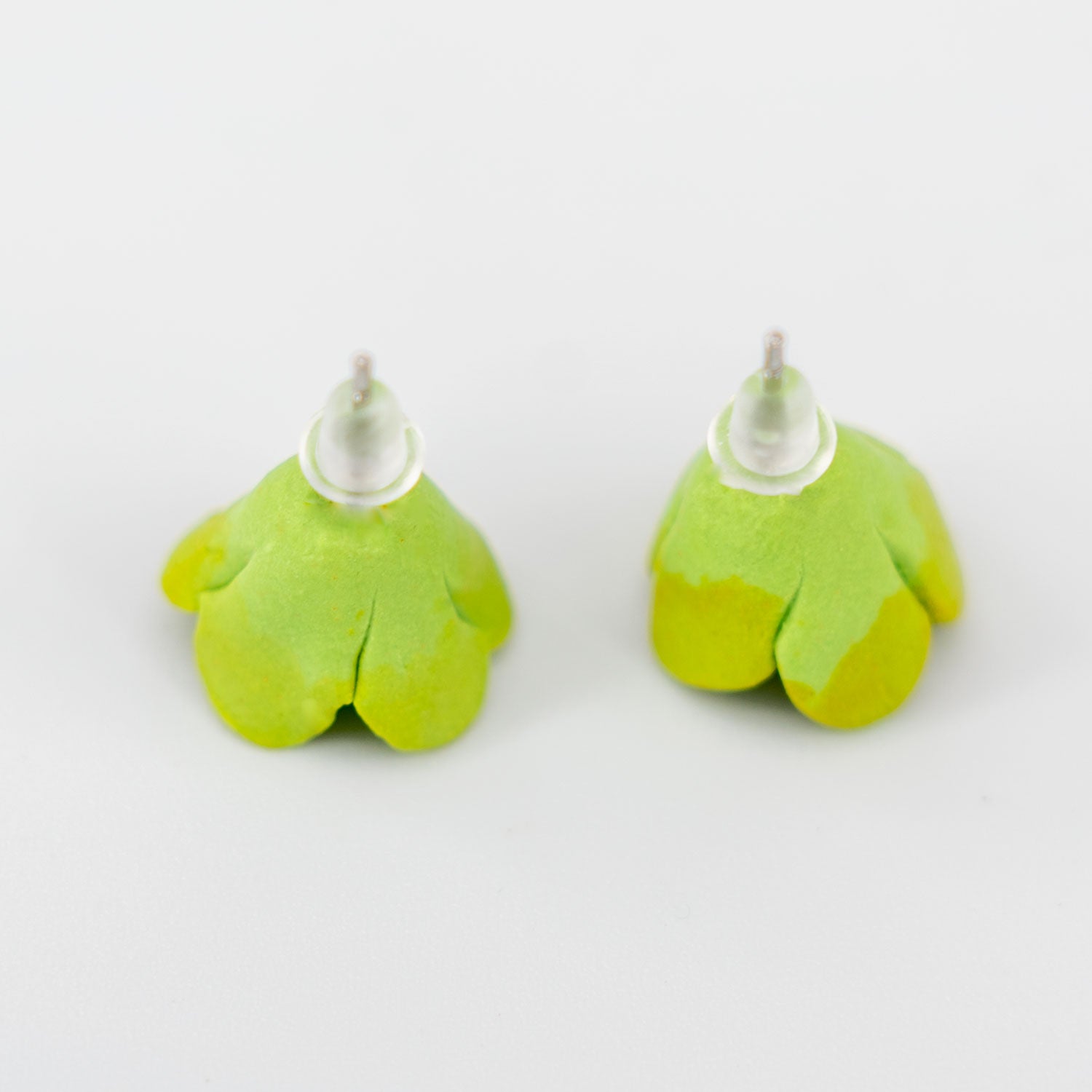 Handmade Clay Pakalana Flower Stud Earrings