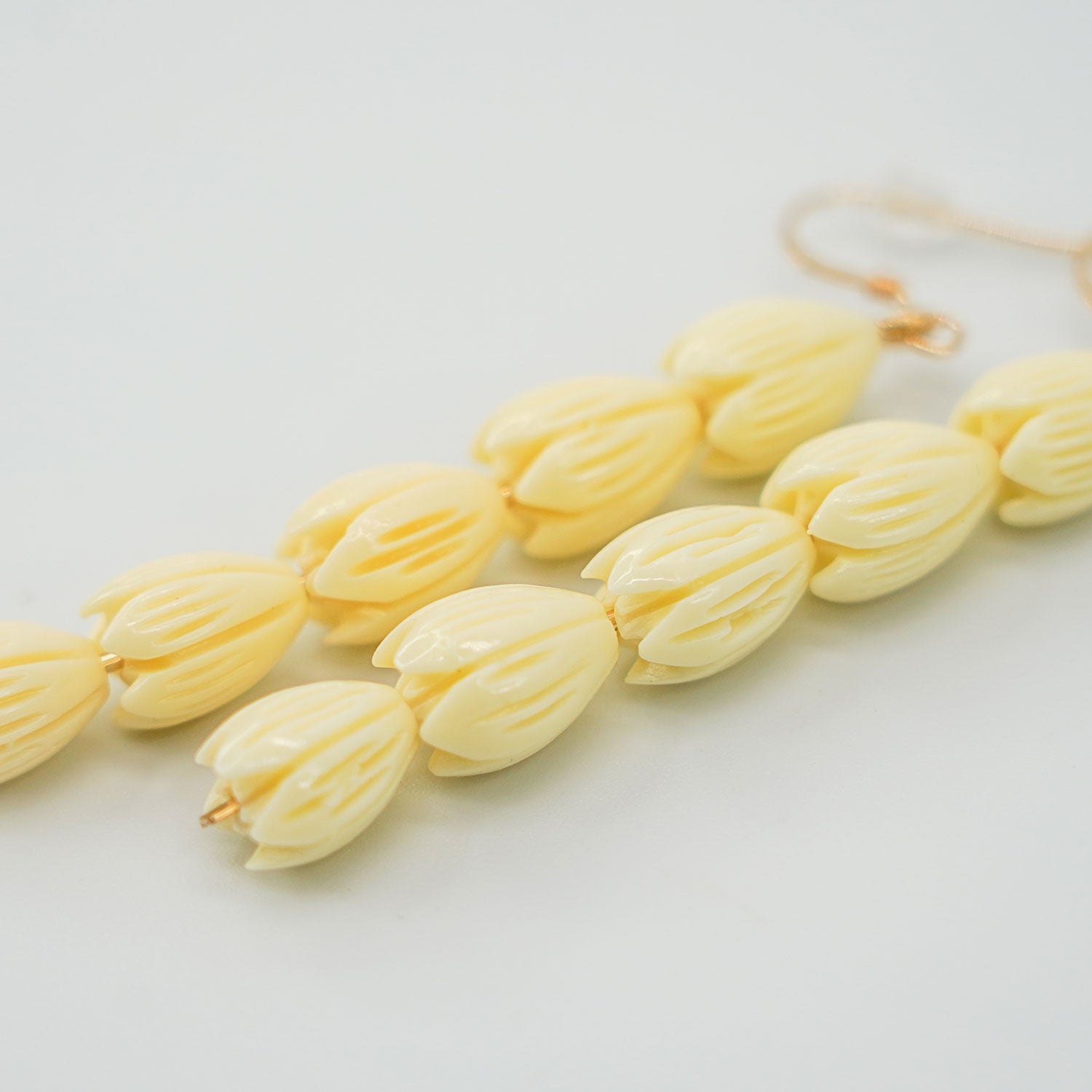 14k Gold Resin Pikake 5 Stacker Drop Earrings