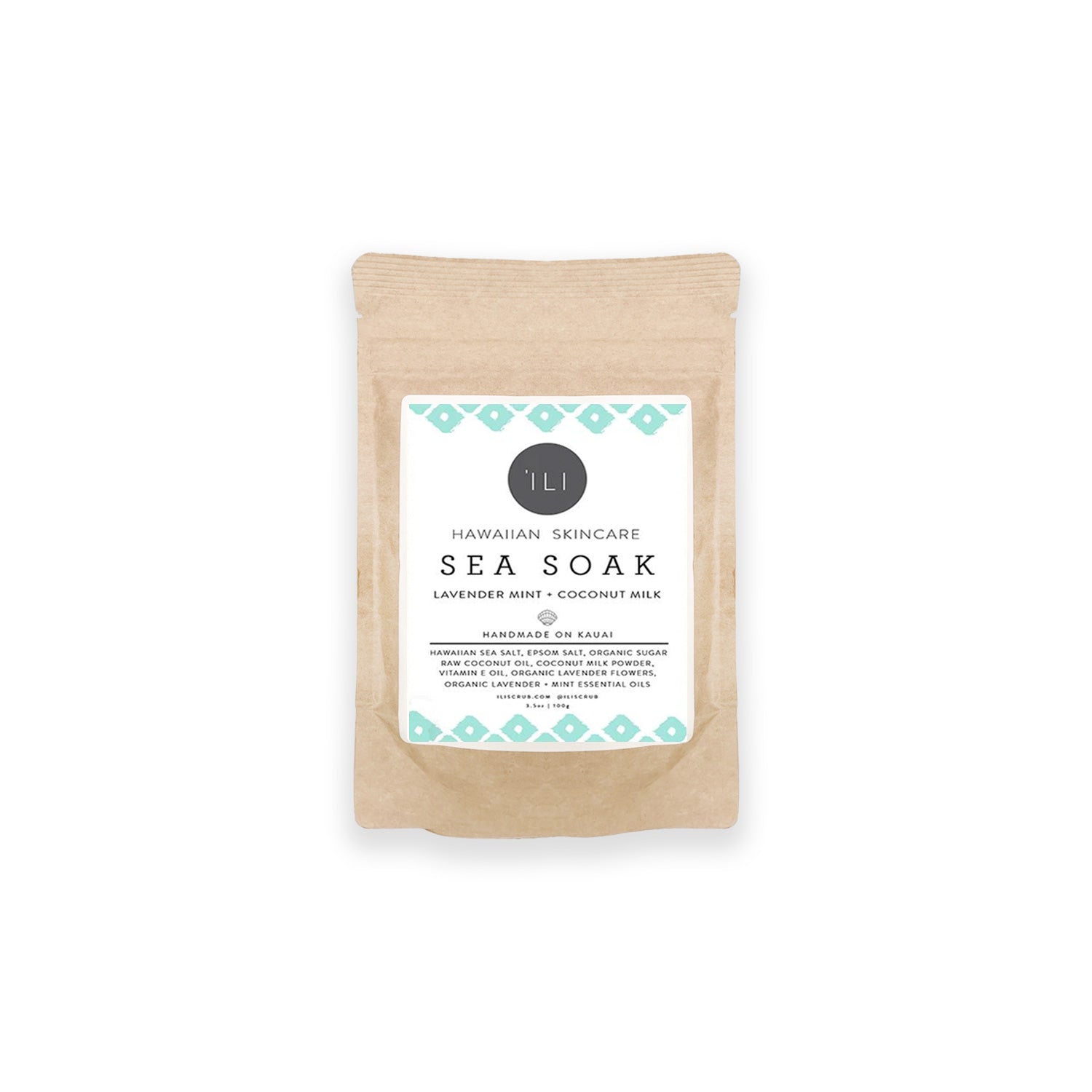 Coconut Milk & Lavender Mint Hawaiian Sea Salt Bath Soak 3.5oz