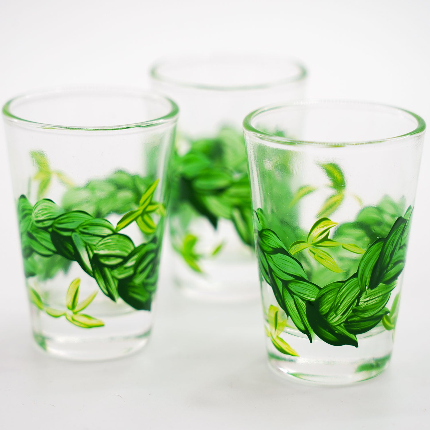 Hand-Painted Shot Glass - Maile & Lāʻī