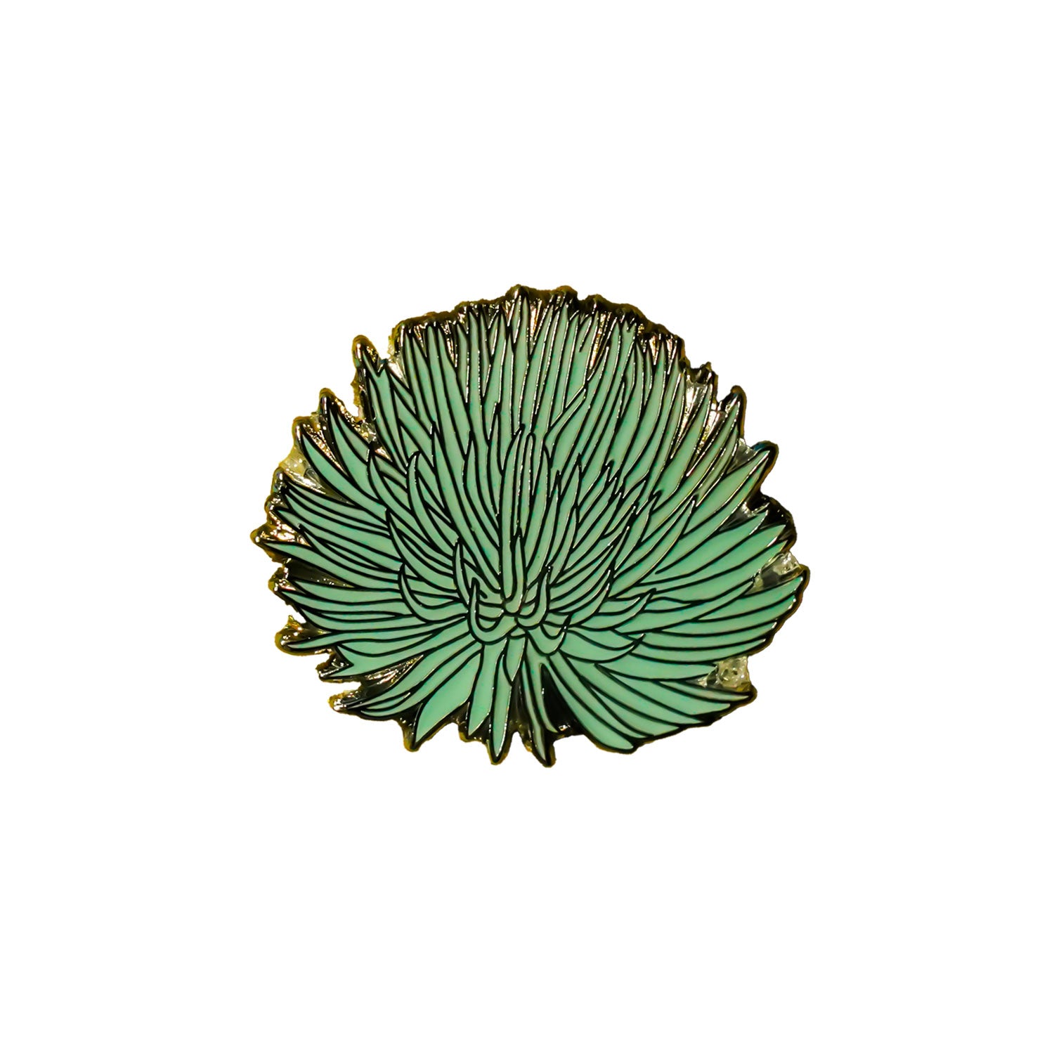 Hawaiian Silversword Āhinahina Silver Enamel Pin