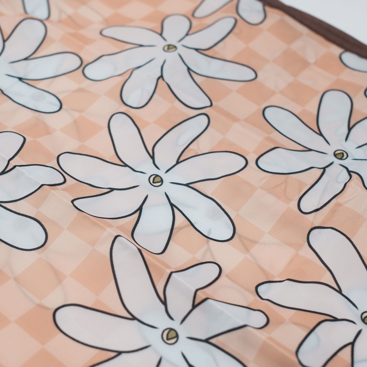 Reusable Foldable Shopping Bag - Checkers & Tiare Flower