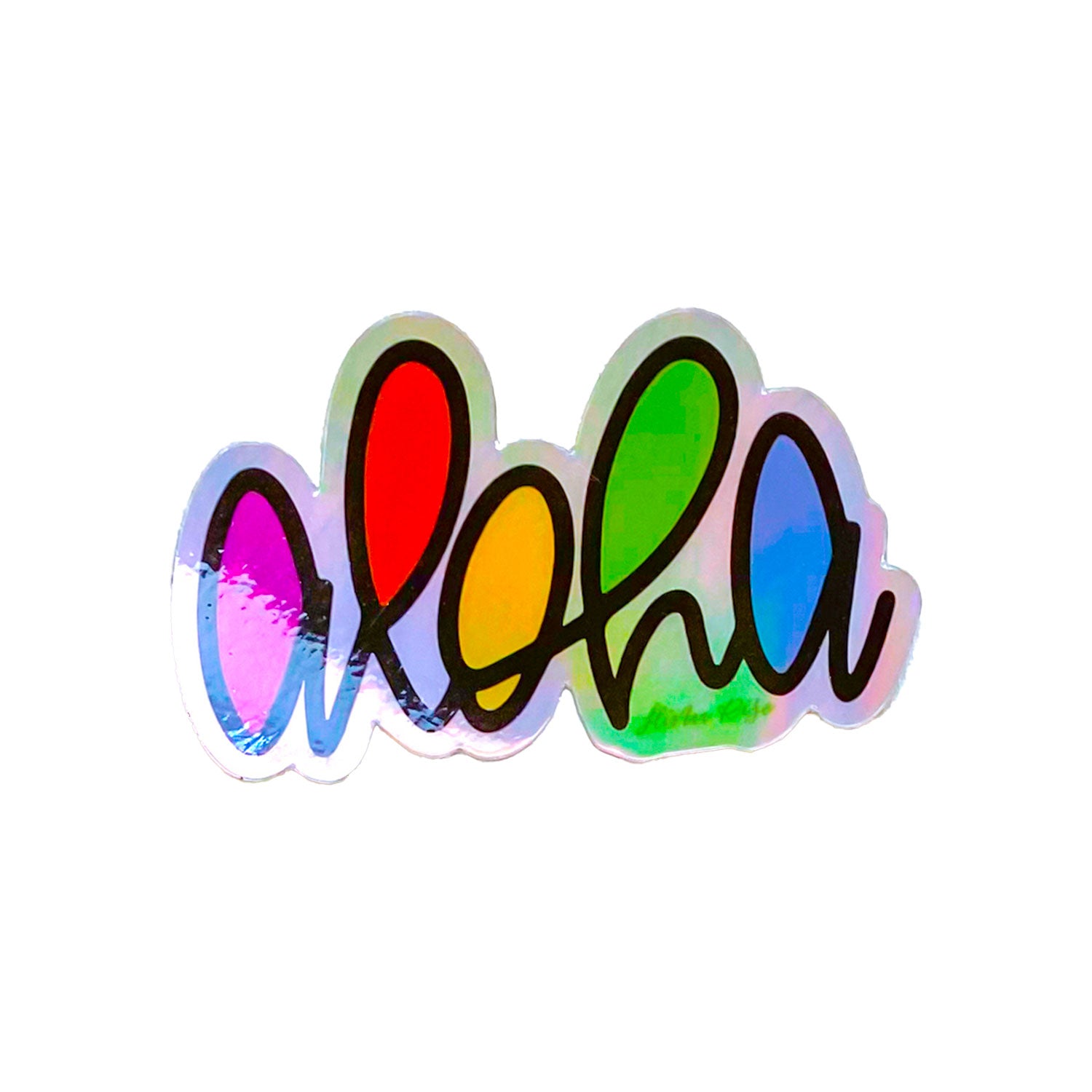 3” Vinyl Pepili Aloha Rainbow Holographic Sticker