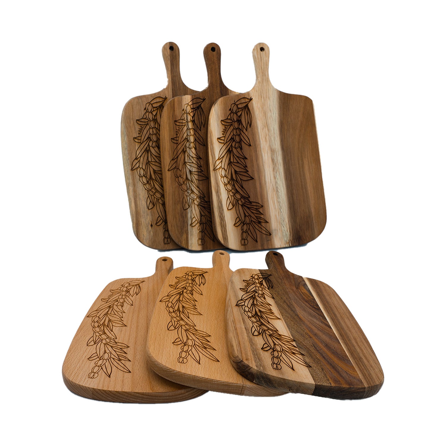 Maile and Pikake Wooden Cutting Board - Small