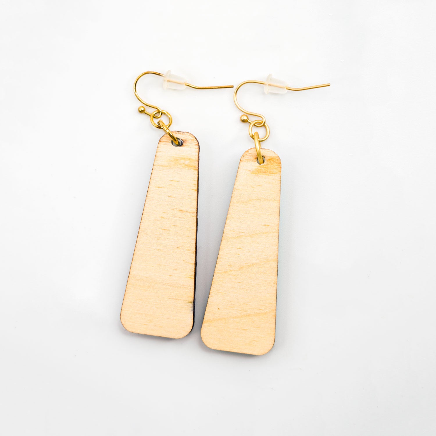 Ocean Resin & Gold Hook Slab Earrings