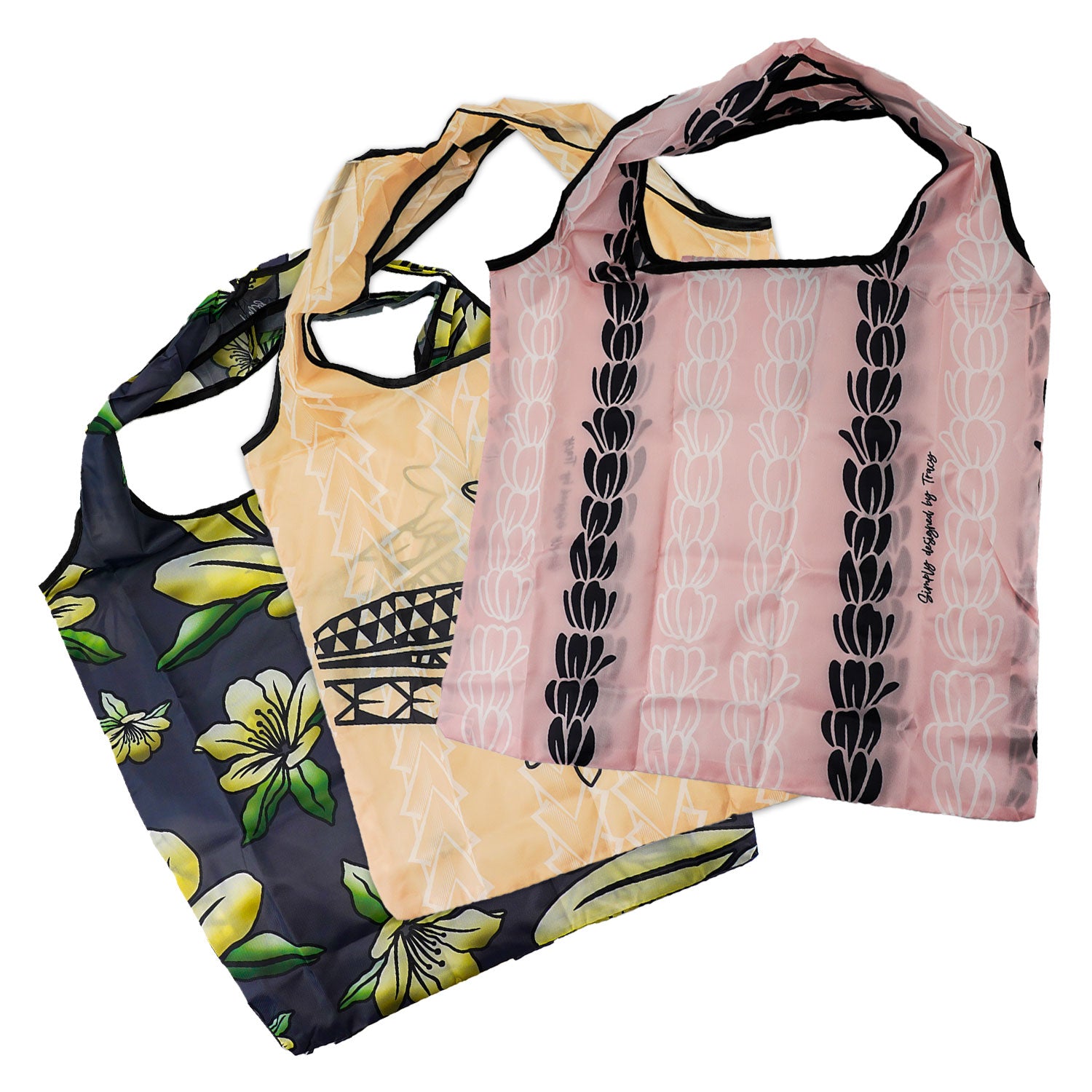 Reusable Foldable Shopping Bag - Dark Gray Azalea