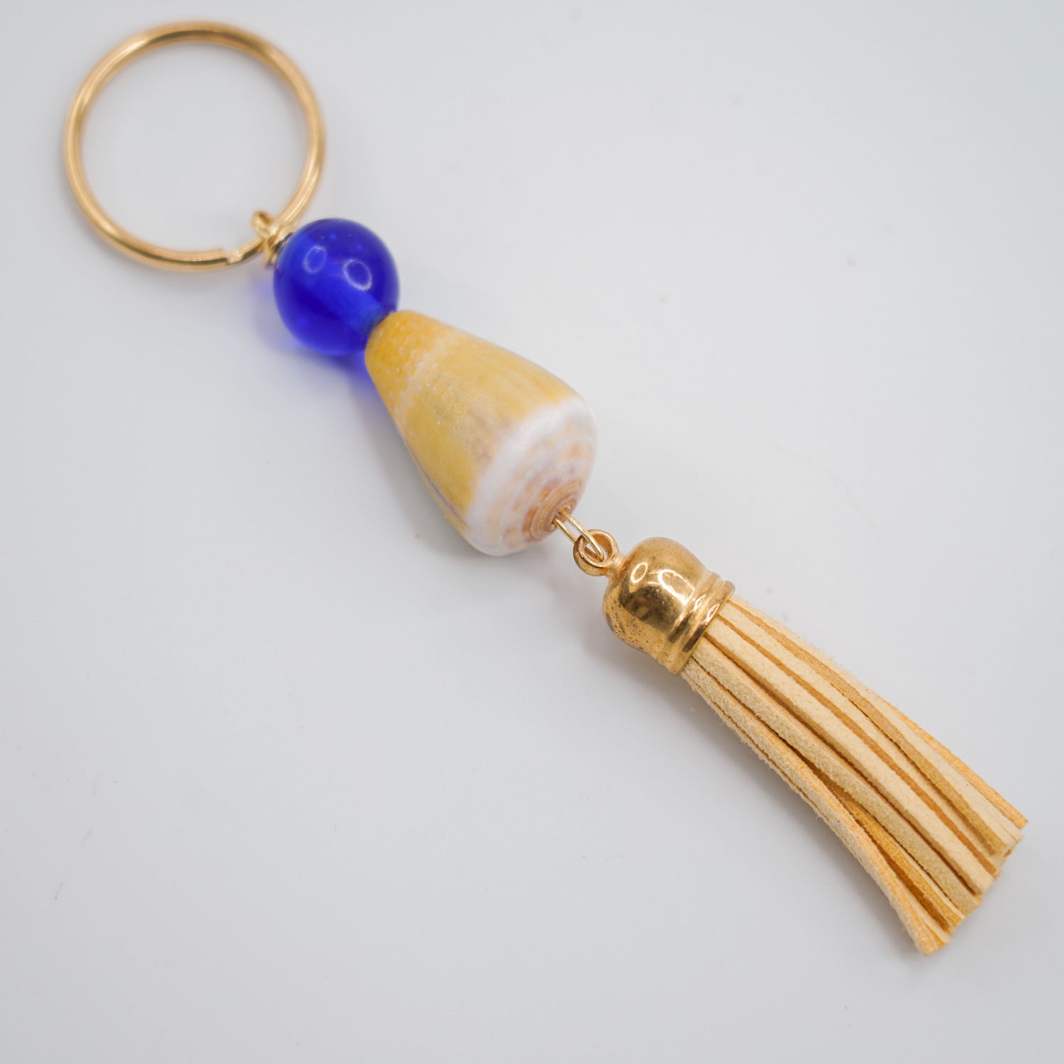 Handmade Hawaiian Cone Shell Large Keychain