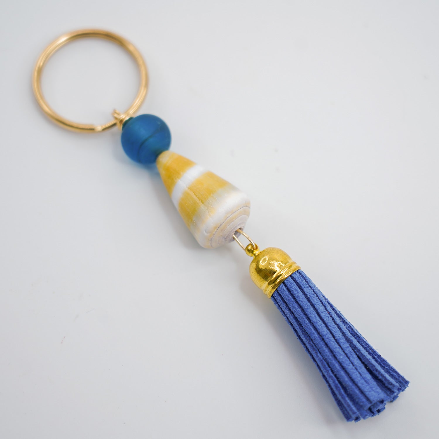 Handmade Hawaiian Cone Shell Large Keychain