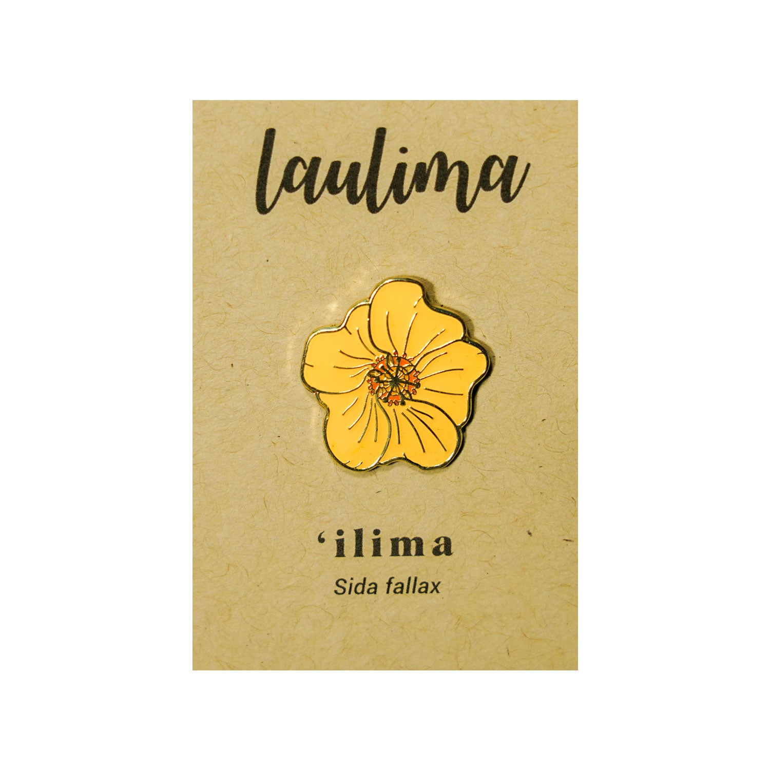 ʻIlima Flower Gold Enamel Pin
