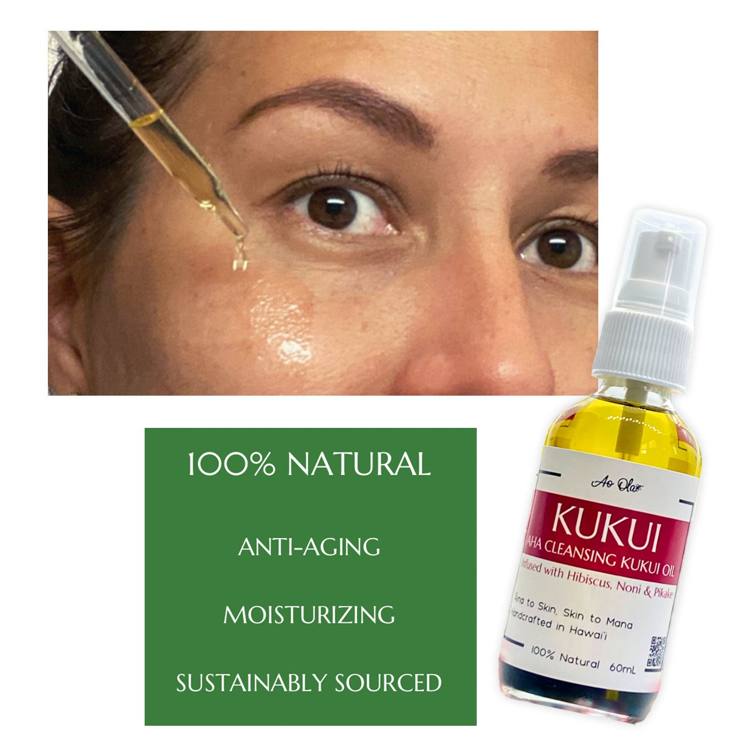Kukui Hibiscus Noni 100% Natural Facial Cleansing Oil 60ml