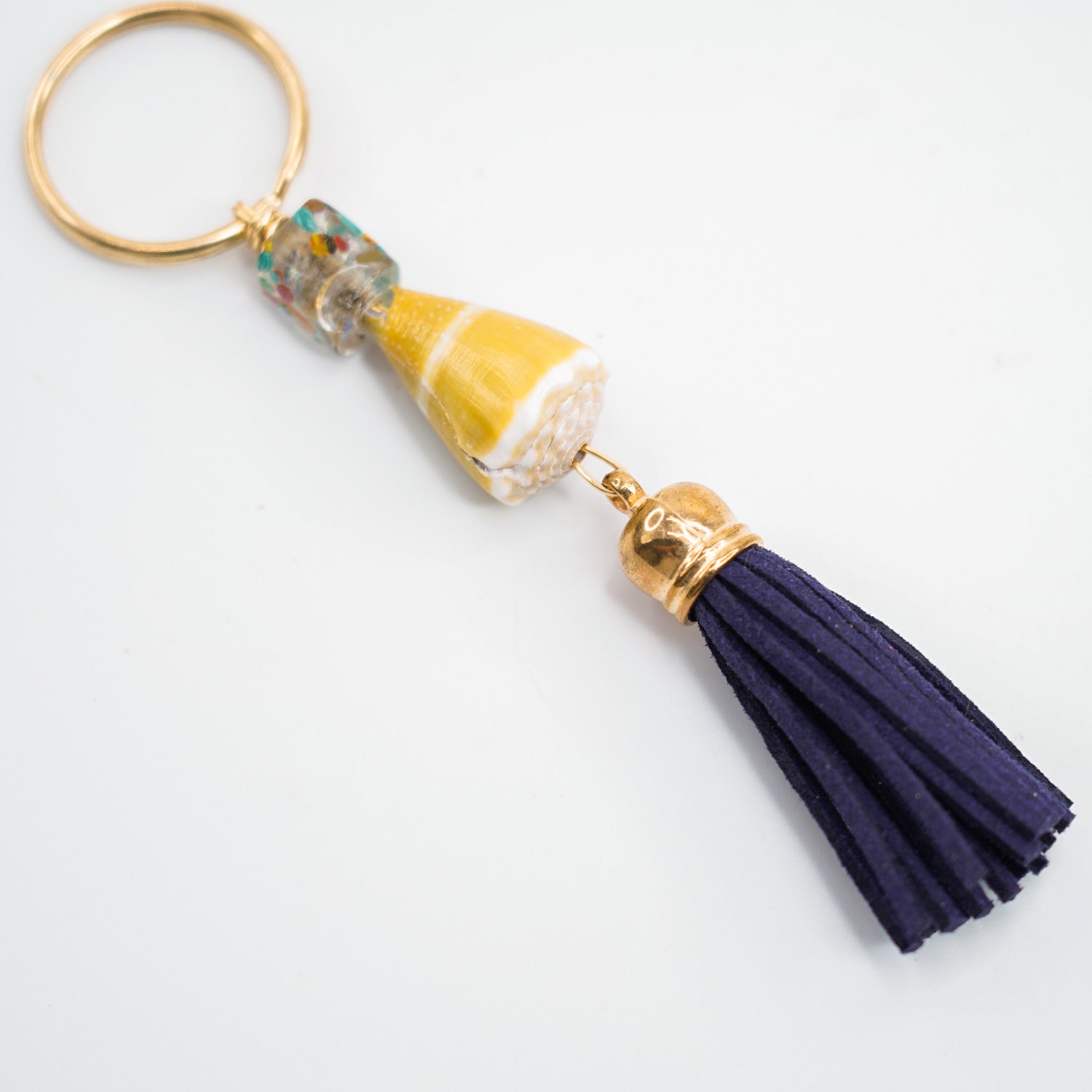 Handmade Hawaiian Cone Shell Large Keychain