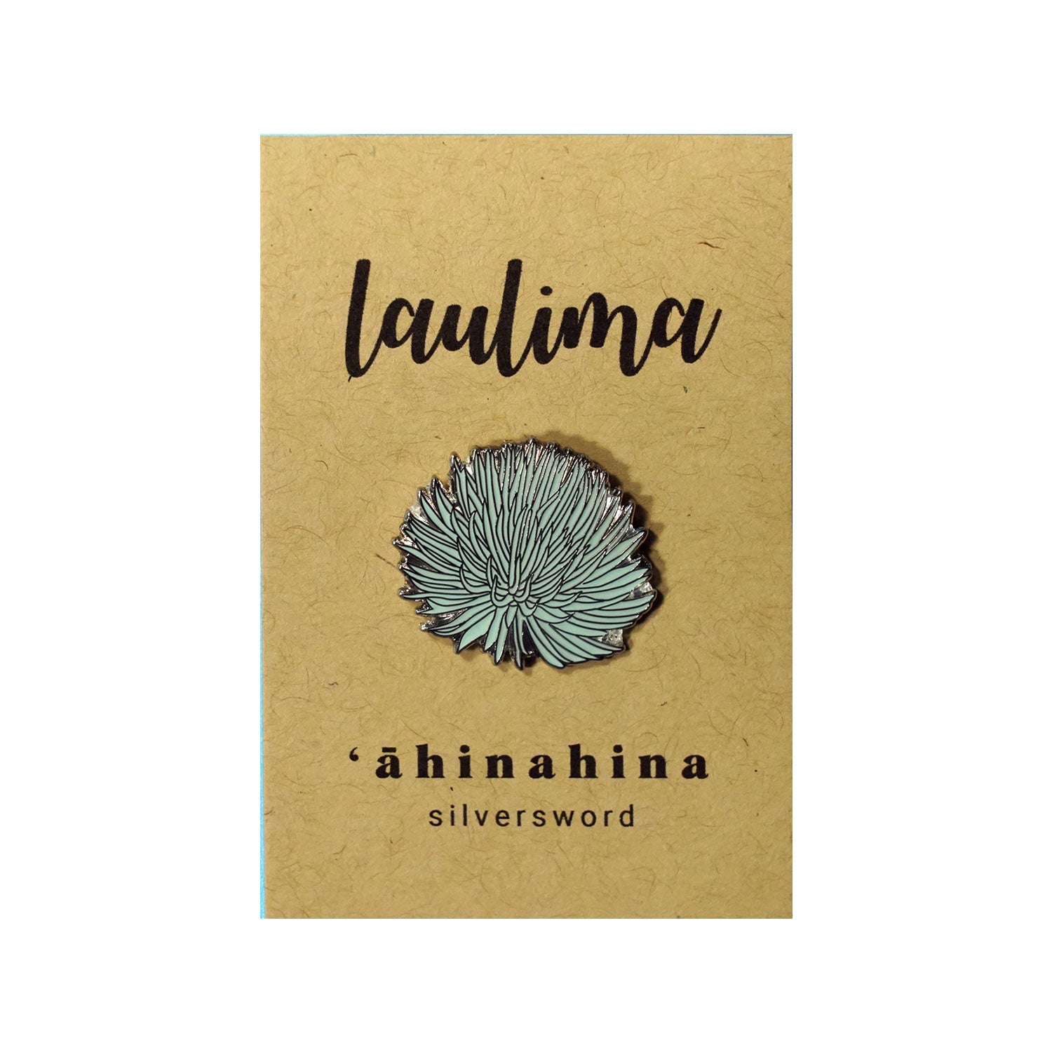 Hawaiian Silversword Āhinahina Silver Enamel Pin