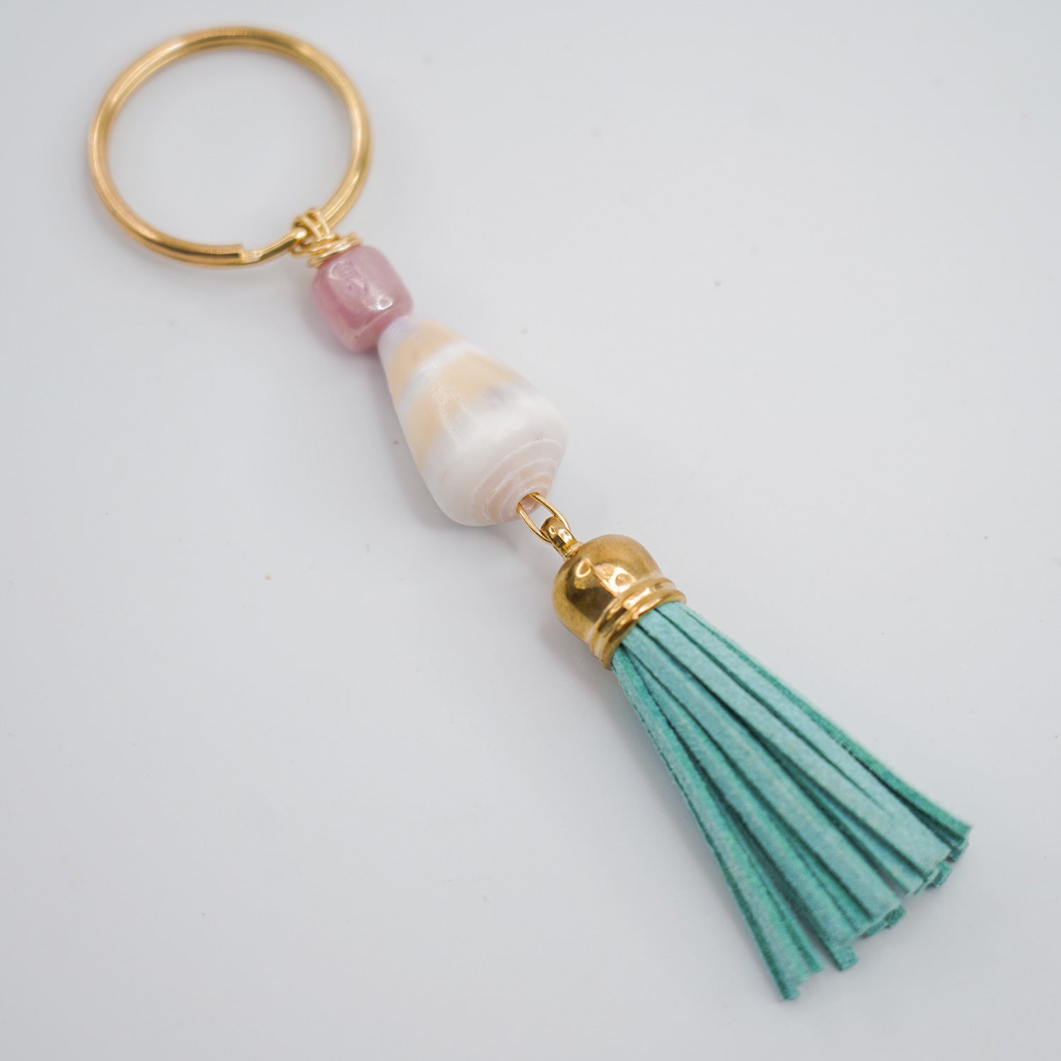 Handmade Hawaiian Cone Shell Large Keychain