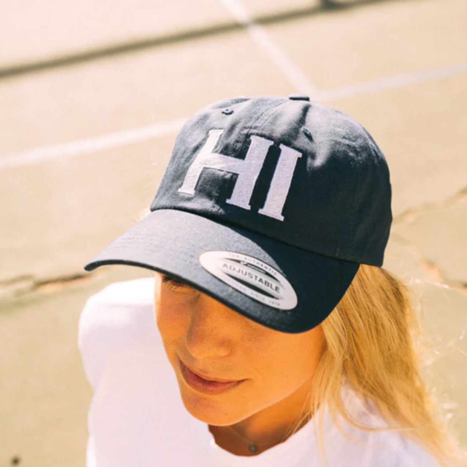 HI Embroidered Adjustable Navy Low-Profile Cap