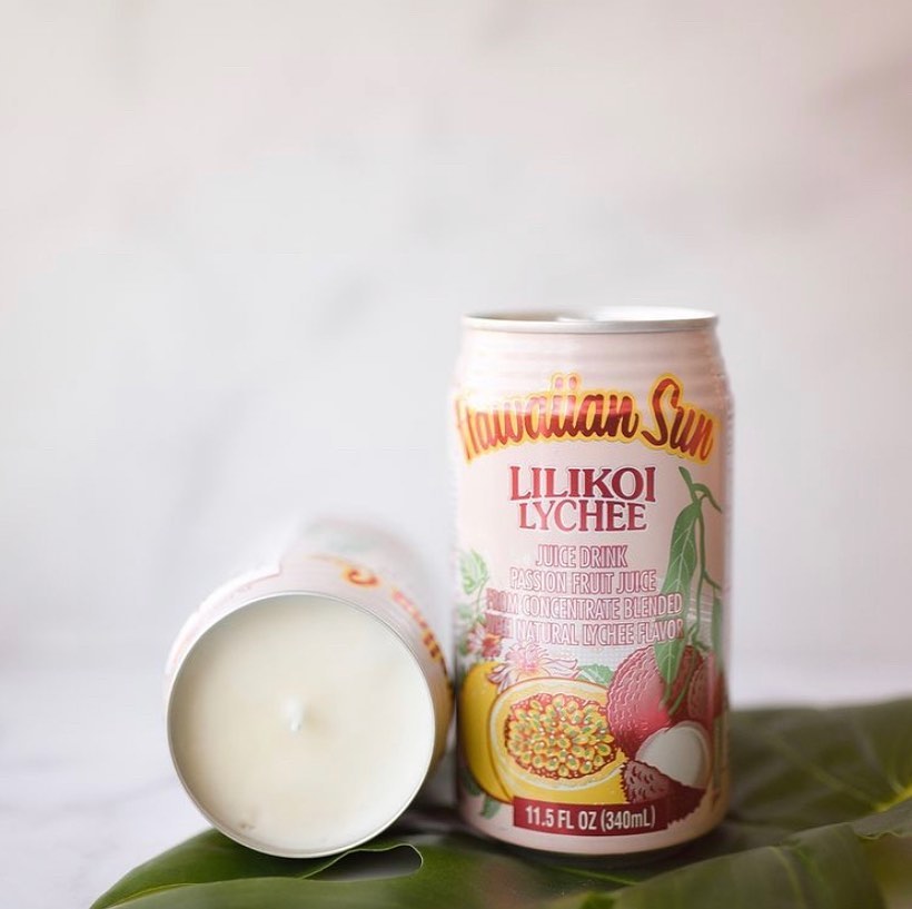 Juice Can Lilikoi Lychee Scent Coconut Soy Candle