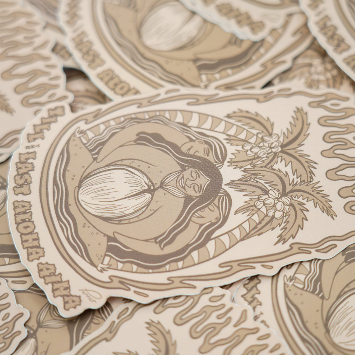 Till the Last Aloha ʻĀina Pepili - Original Art 4" Vinyl Sticker