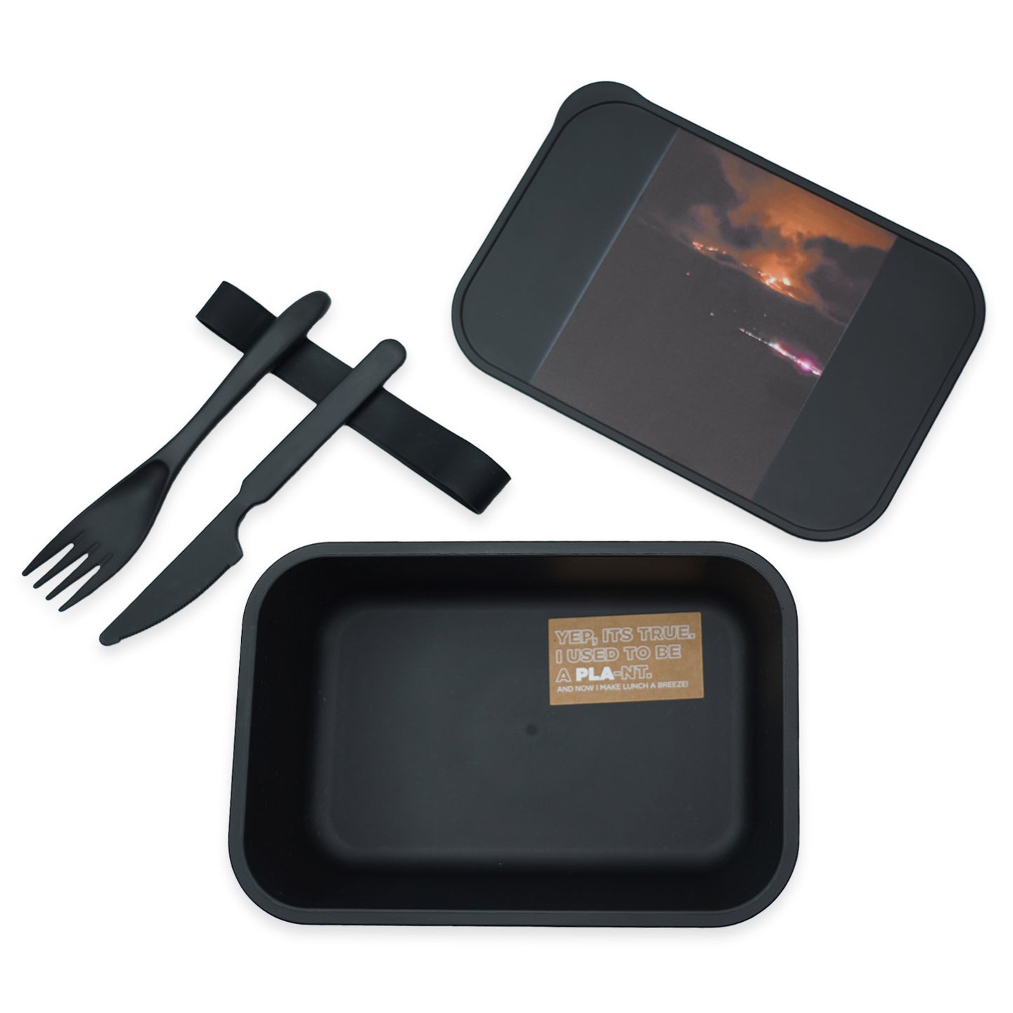 Mauna Loa Eruption Bioplastic Bento Box Set