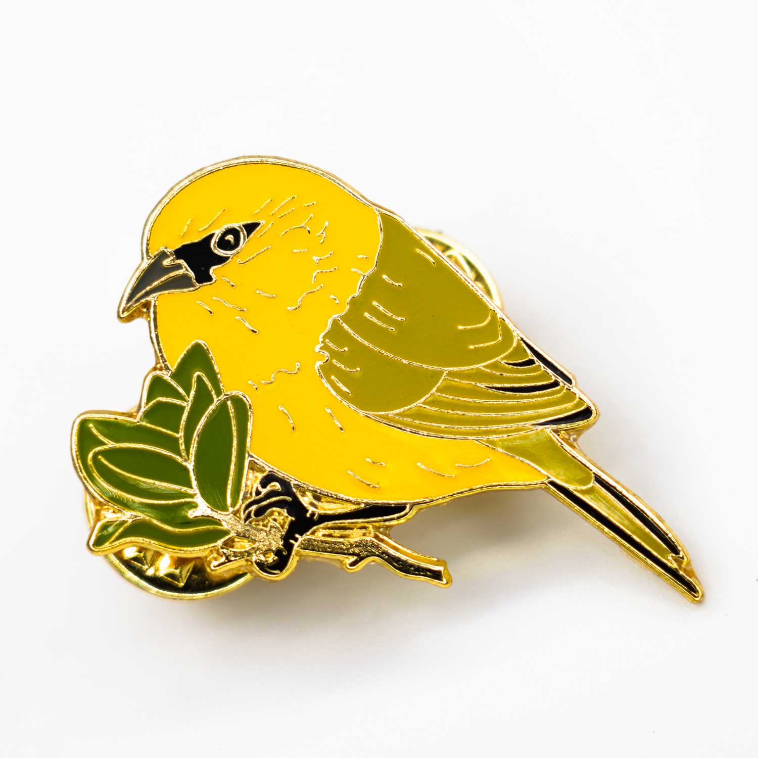 Native Hawaiian Honeycreeper ʻAkekeʻe Gold Enamel Pin