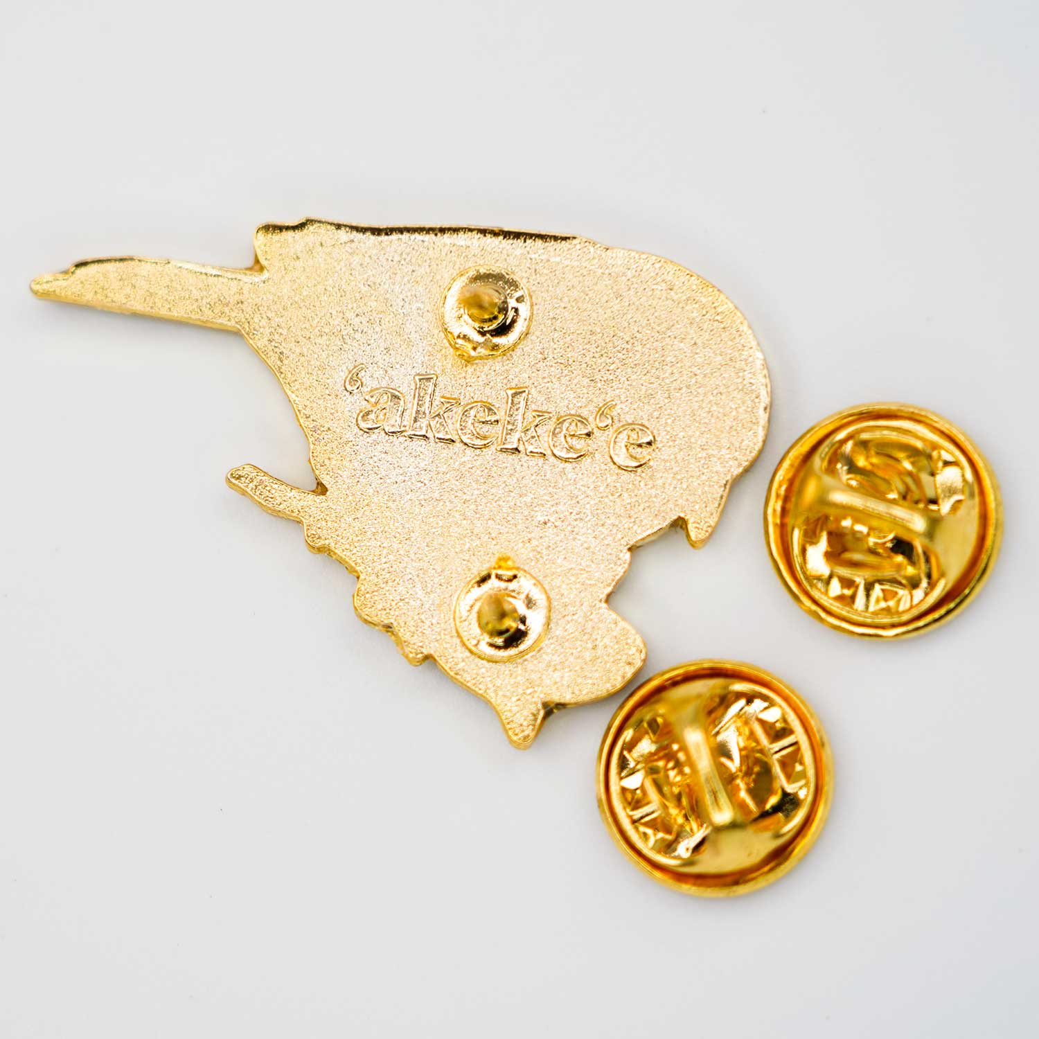 Native Hawaiian Honeycreeper ʻAkekeʻe Gold Enamel Pin