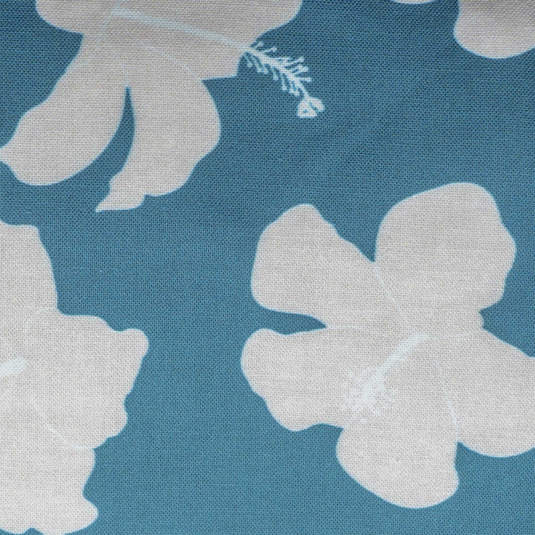 Handmade Cotton Canvas Forest Pink Hibiscus Flat-bottom Pouch