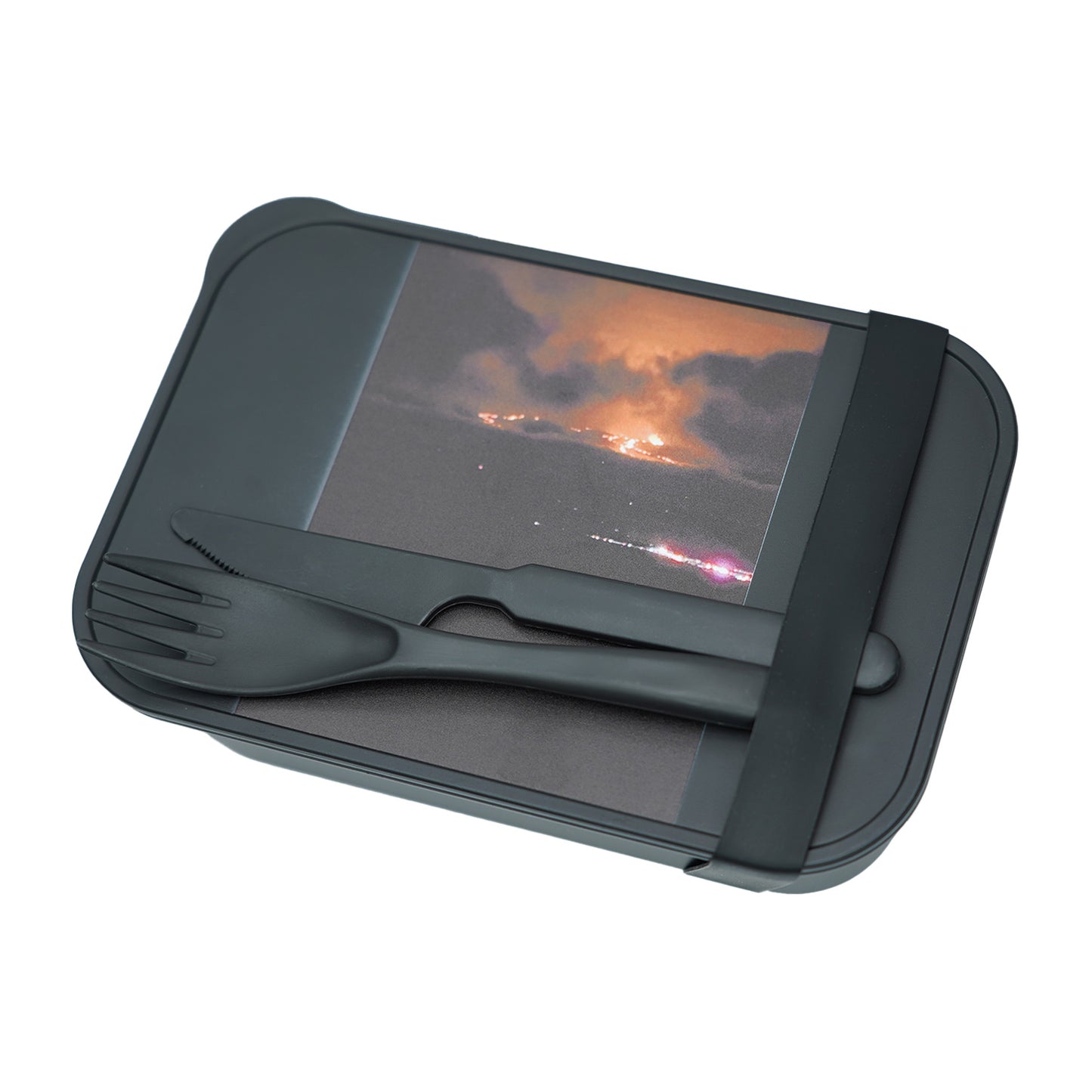 Mauna Loa Eruption Bioplastic Bento Box Set