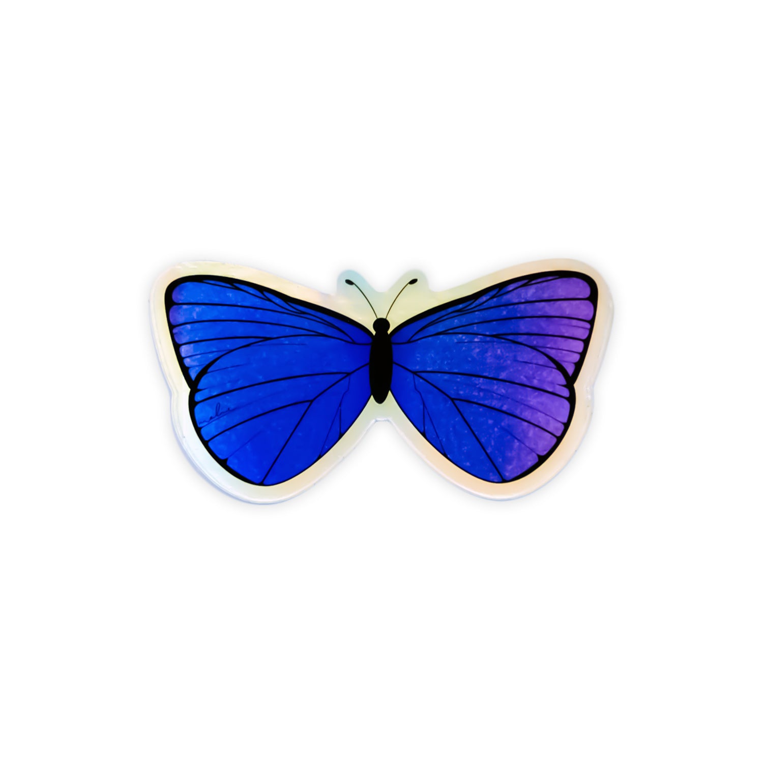 3" Vinyl Sticker Holographic Hawaiian Blue Koa Butterfly